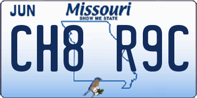 MO license plate CH8R9C