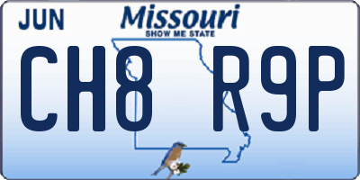 MO license plate CH8R9P