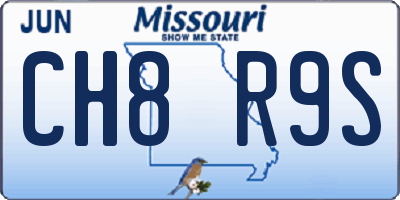 MO license plate CH8R9S
