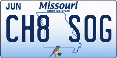 MO license plate CH8S0G