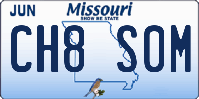 MO license plate CH8S0M
