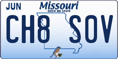 MO license plate CH8S0V