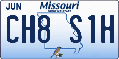 MO license plate CH8S1H