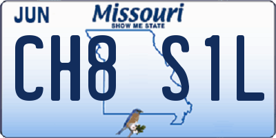 MO license plate CH8S1L