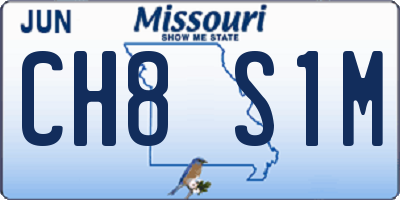 MO license plate CH8S1M