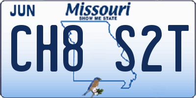 MO license plate CH8S2T