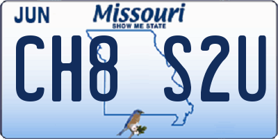 MO license plate CH8S2U