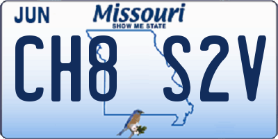 MO license plate CH8S2V