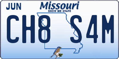 MO license plate CH8S4M