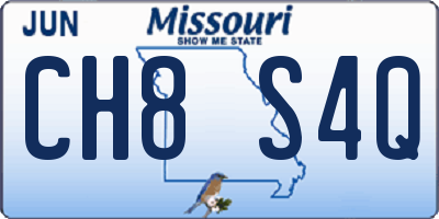 MO license plate CH8S4Q