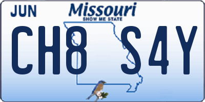 MO license plate CH8S4Y