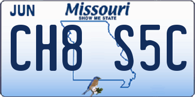 MO license plate CH8S5C