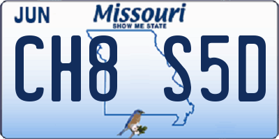MO license plate CH8S5D