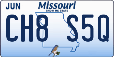 MO license plate CH8S5Q