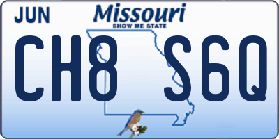 MO license plate CH8S6Q