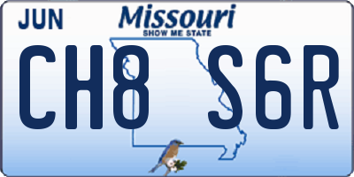 MO license plate CH8S6R