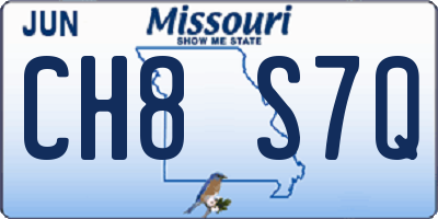 MO license plate CH8S7Q