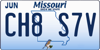 MO license plate CH8S7V