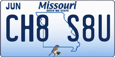 MO license plate CH8S8U