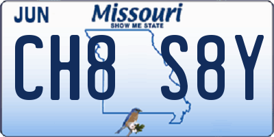MO license plate CH8S8Y