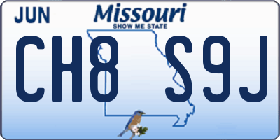 MO license plate CH8S9J