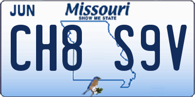 MO license plate CH8S9V
