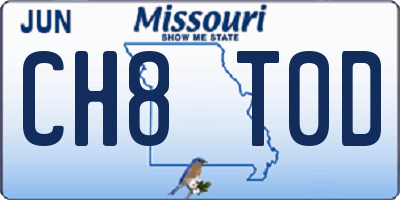 MO license plate CH8T0D