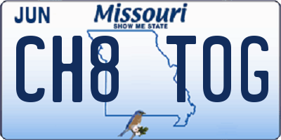 MO license plate CH8T0G