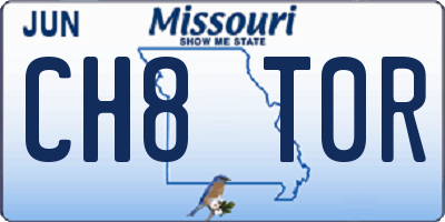 MO license plate CH8T0R