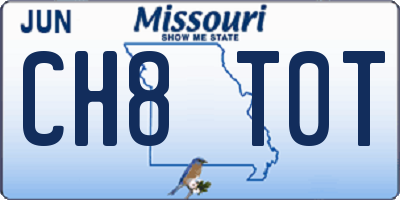 MO license plate CH8T0T