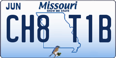 MO license plate CH8T1B