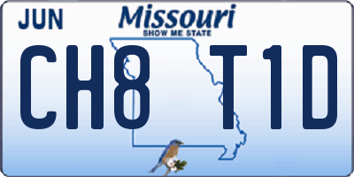 MO license plate CH8T1D