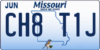 MO license plate CH8T1J