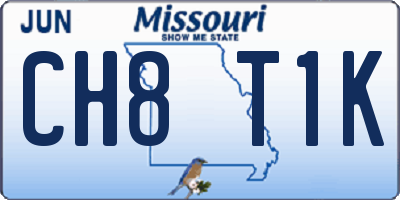 MO license plate CH8T1K