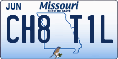 MO license plate CH8T1L