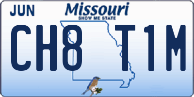 MO license plate CH8T1M