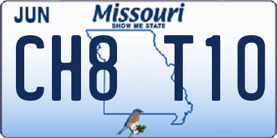 MO license plate CH8T1O