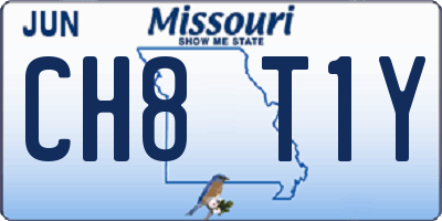 MO license plate CH8T1Y