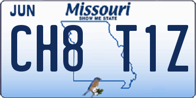 MO license plate CH8T1Z