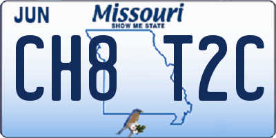 MO license plate CH8T2C
