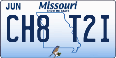 MO license plate CH8T2I