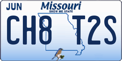 MO license plate CH8T2S