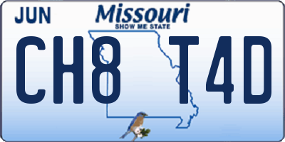 MO license plate CH8T4D