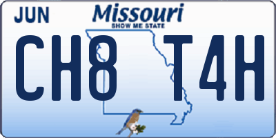 MO license plate CH8T4H