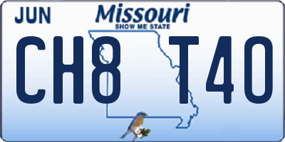 MO license plate CH8T4O
