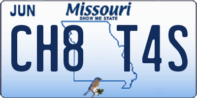 MO license plate CH8T4S