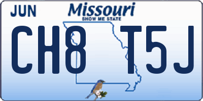 MO license plate CH8T5J