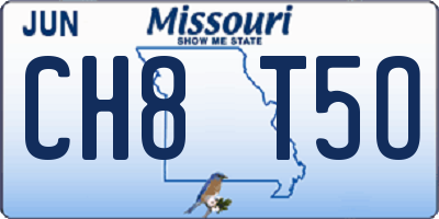 MO license plate CH8T5O