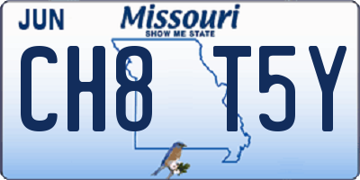 MO license plate CH8T5Y
