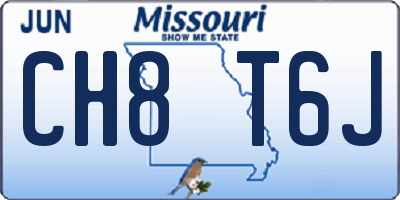 MO license plate CH8T6J